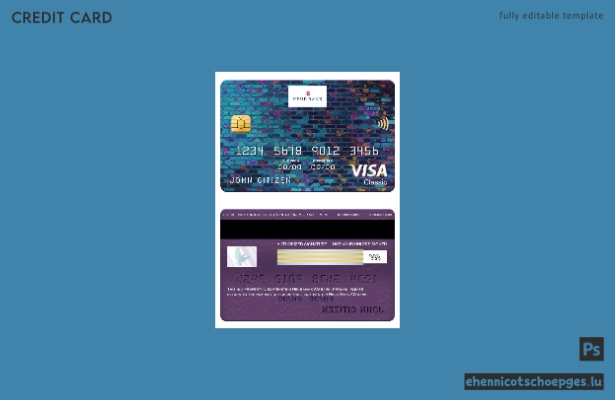 Liechtenstein Neue Bank AG bank visa classic card sample preview